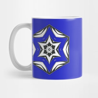 7C  Unique Black White Abstract Mandala Mug